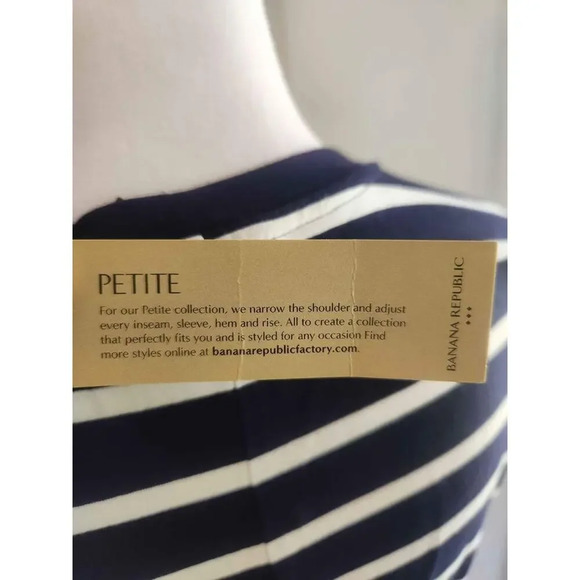 Banana Republic Dress NWT Size XXS Striped Jersey Knit Pockets - Picture 5 of 6